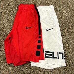 Nike Red and White Performance Shorts
